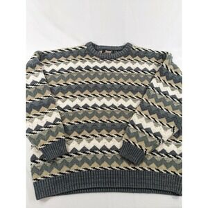 Vintage‎ Impact Mens Sweater Size XL Geometric Acrylic Confetti Cake Crewneck